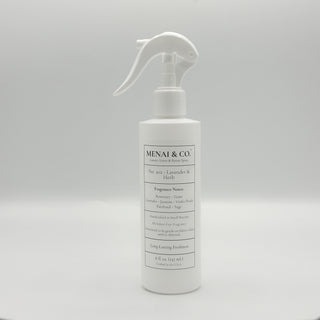 linen and room spray No. 202 Lavender and Herb bottle white background centered