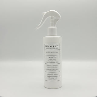 linen and room spray No. 201 Fresh Linen bottle white background centered
