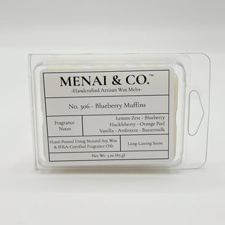 wax melts No. 306 Blueberry Muffins clamshell white background centered